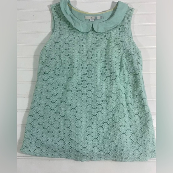 Boden Mint Green Eyelet Tank Top Lined Side Zipper Size 4R Preppy Romantic - Picture 10 of 15